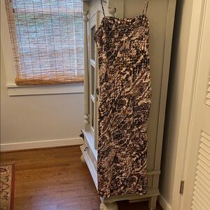 Anthropologie Animal Print Maxi Dress